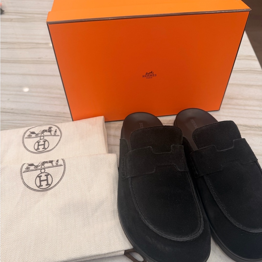 Hermes Calfskin Go Mules- women’s